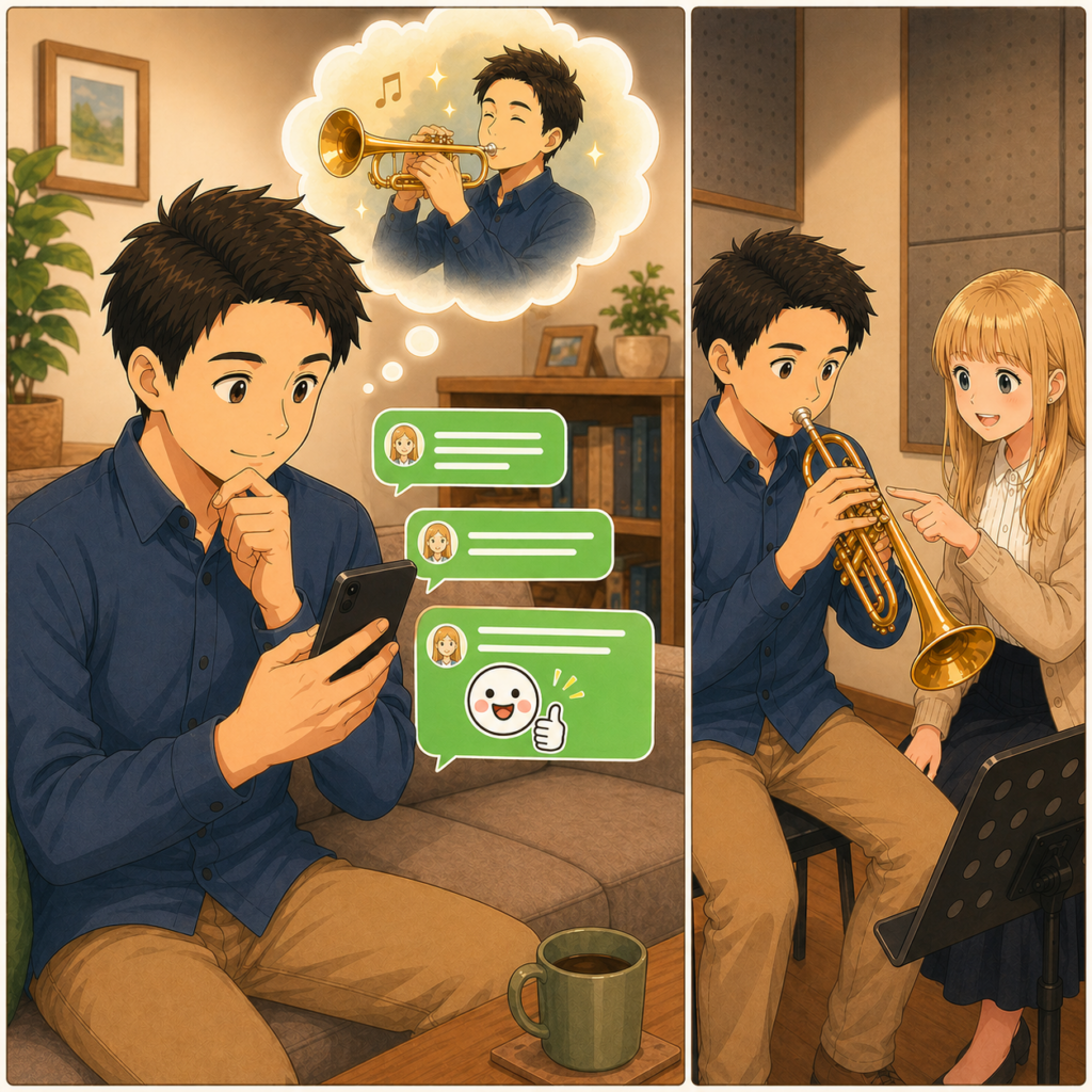 LINEでのご相談・体験レッスンのイメージ
